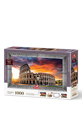 Art Puzzle Colosseum'da Gün Batımı 1000 Parça Çerçeveli -1