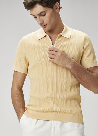 Beymen Collection Collection Erkek Nude Polo Yaka Kısa Kollu Triko Pembe M