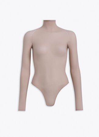 Alaïa Kadın Nude Uzun Kol Body Pembe 38 It