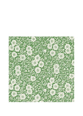 Hester & Cook Green Calico Yeşil Çiçekli 16 Lı Misafir Peçetesi Seti Çok Renkli -1
