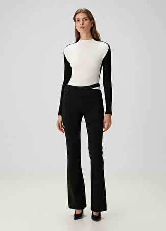 Courreges Kadın Siyah Yün Pantolon 38 It