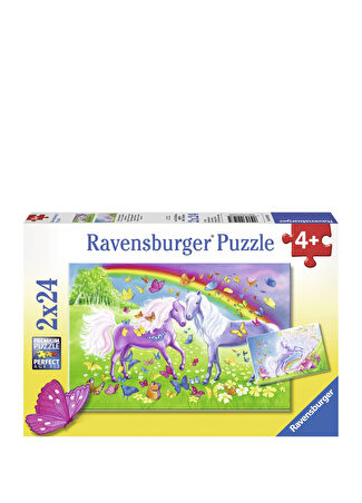 Ravensburger Çocuk 091935 Gökkuşağı Atları 48 Parça Puzzle -1