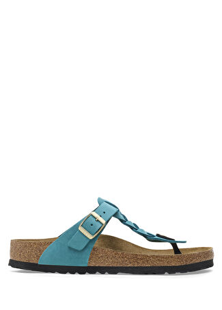 Birkenstock Kadın Gizeh Leoi Braided Terlik Mavi 39