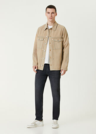 7 For All Mankind Erkek Slimmy Tapered Antrasit Jean Pantolon Gri 33 Us -1