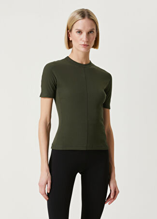 Y-3 Kadın Fitted Haki T-Shirt Lacivert S