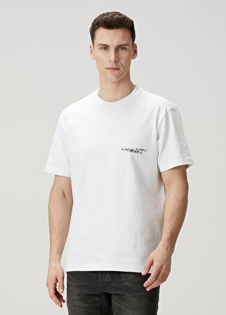 Purple Brand Erkek Beyaz T-Shirt S