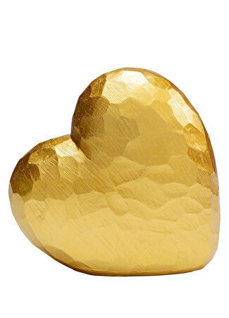 Kare Design Heart Gold Dekoratif Obje Çok Renkli -1
