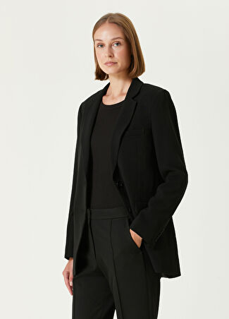 Michael Michael Kors Michael Kors Kadın Siyah Boyfriend Krep Blazer 6 Us