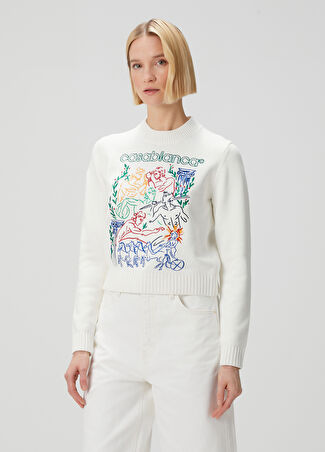 Casablanca Kadın Beyaz Sweatshirt S -1