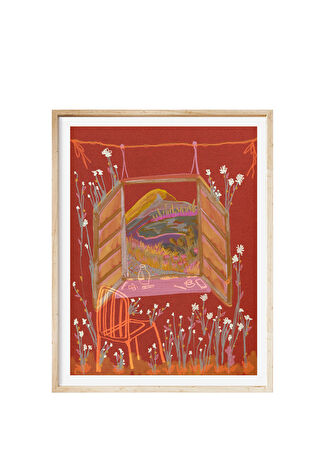 Nilol Print Naive Kağıt Üzerine Fine Art Dijital Baskı Çok Renkli -1