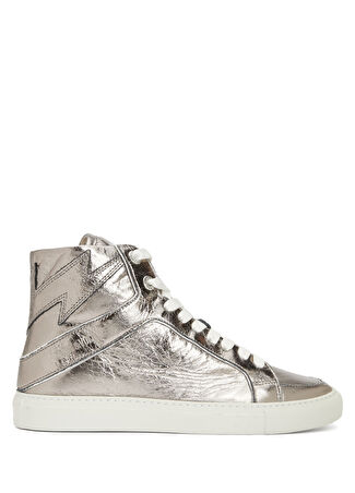 Zadig&voltaire Kadın Silver Deri Sneaker Gri 36
