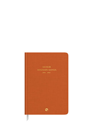 Lecolor Limited Edition Turuncu Keten Ciltli Akademik Ajanda -1