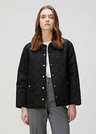 Collection Kadın Siyah Kapitoneli Mont 44 -1