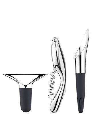 Georg Jensen Silver 3lü Şarap Seti Gri -1