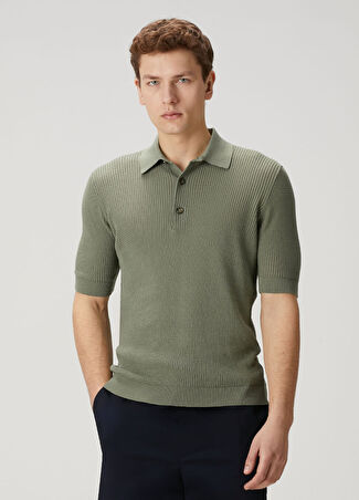 Lardini Erkek Yeşil Polo Yaka Kısa Kollu Triko S