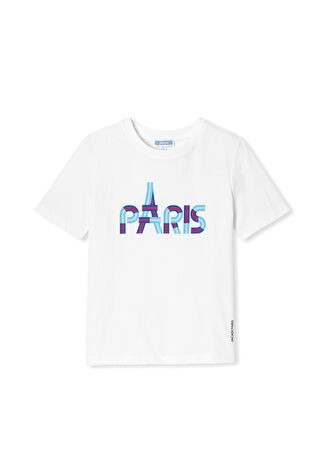 Jacadi Paris Erkek Çocuk Beyaz Baskılı T-shirt 4 Yaş -1