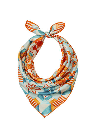 Beymen Club Kadın Turuncu 50x50 Cm İpek Eşarp -1