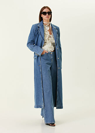 Magda Butrym Kadın Mavi Denim Ceket 36 It