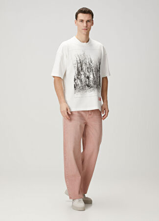 Allsaints Erkek Somon Organik Pamuk Jean Pantolon Pembe 30 Uk