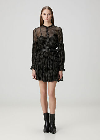 Zadig&voltaire Kadın Randy Mousseline Siyah Mini Elbise Xs