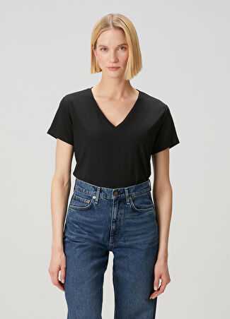 Kadın Siyah T-shirt Xs