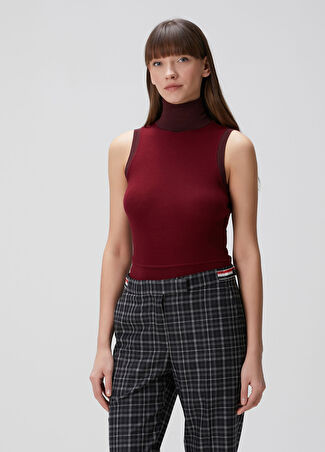 Thom Browne Kadın Bordo Yün Triko 40 It