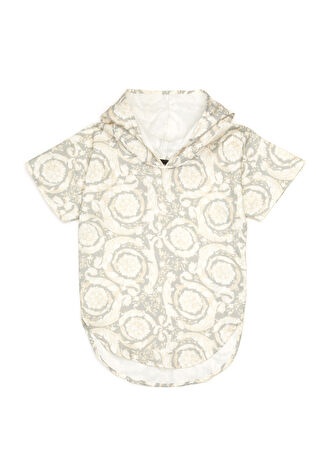 Versace Kız Çocuk Bek Barok Desenli Kaftan Bej M