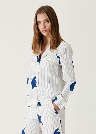 Off-white Kadın Beyaz Çizgili Gömlek 38 It