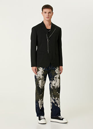 Dsquared2 Erkek Loose Fit Lacivert Kamuflaj Detaylı Jean Pantolon 46 It -1