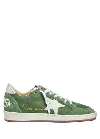 Golden Goose Erkek Ballstar Yeşil Deri Sneaker 45