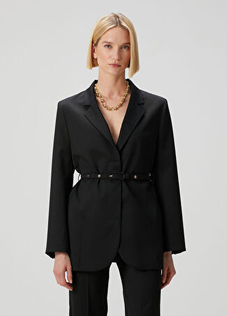 Beymen Collection Collection Kadın Siyah Kemer Detaylı Ceket 40