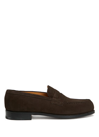 J.m. Weston Erkek Kahverengi Bantlı Deri Loafer 7 Us -1