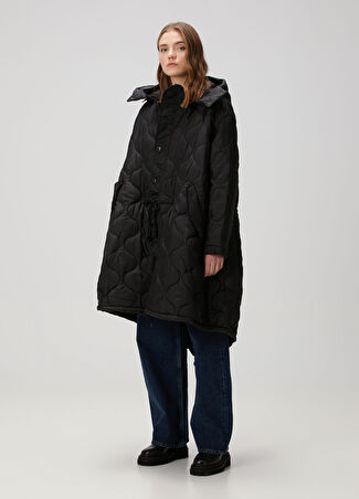 Alpha Industries Kadın M-65 Fishtail Siyah Puff Mont M