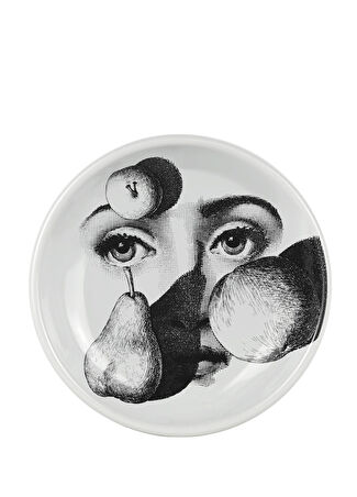 Fornasetti Tema E Variazioni No 218 Porselen Kül Tablası Siyah -1