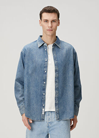 Rag&bone Erkek Mavi Denim Gömlek S