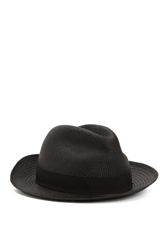 Borsalino Erkek Siyah Hasır Şapka 58 -1