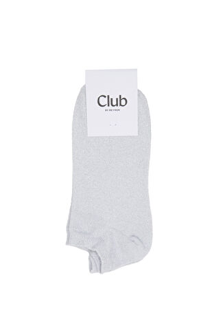 Beymen Club Club Kadın Beyaz Simli Patik Çorap