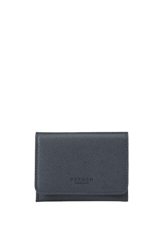 Collection Erkek Saffiano Lacivert Deri Kapaklı Kartlık -1