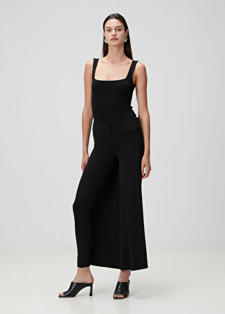 Courreges Kadın Infinity Siyah Jersey Pantolon 36 It