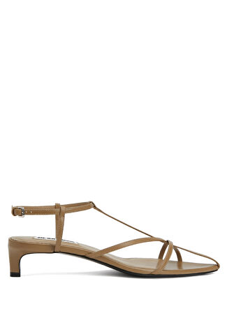 Jil Sander Kadın Vizon Bantlı Deri Sandalet Bej 38 It -1