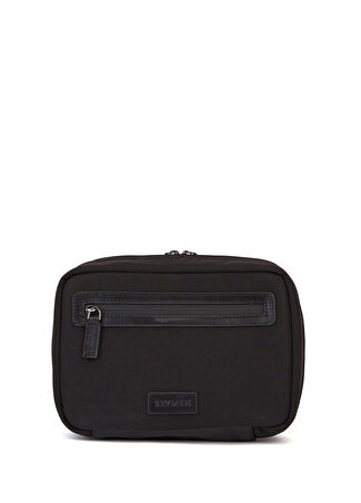 Hediye Erkek Siyah Logolu Tıraş Çantası