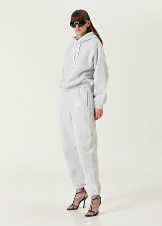 T By Alexander Wang Kadın Gri Logolu Eşofman Altı L