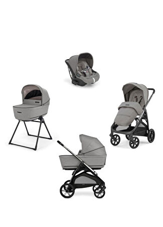 Inglesina Bebek Aptica Glam Platinum Grey Stantlı 4'lü Seyahat Sistem Arabası Gri -1
