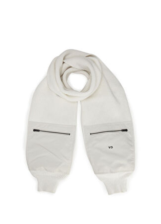 Y-3 Erkek Gri Logolu Atkı