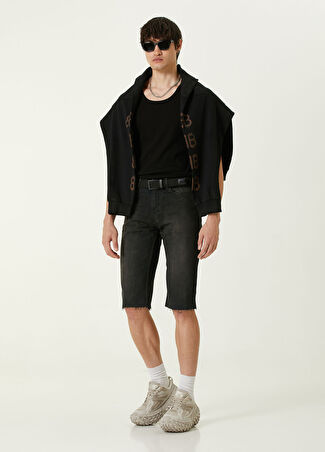 Balenciaga Erkek Kahverengi Denim Bermuda L