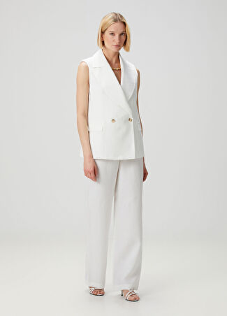 Beymen Collection Collection Kadın Beyaz Keten Pantolon 34