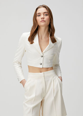Palm Angels Kadın Cropped Ceket Bej 36 It