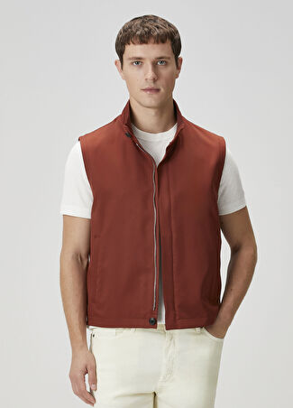 Zegna Erkek Motorin Turuncu Yelek Mavi 52 It