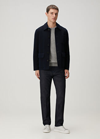 Canali Erkek Lacivert Jean Pantolon 50 It -1
