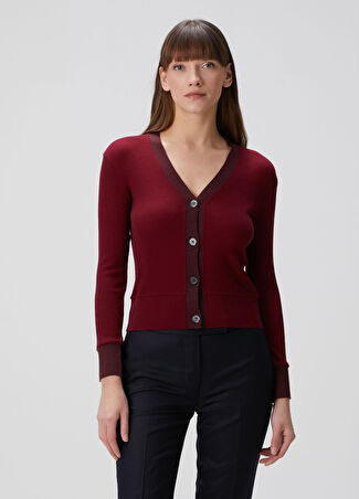 Thom Browne Kadın Bordo Yün Hırka 40 It